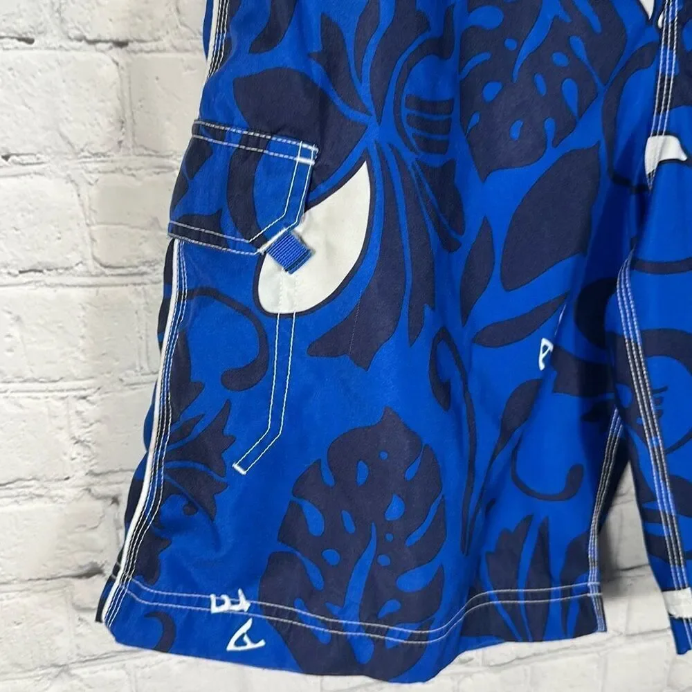 American Eagle Men’s‎ Blue Floral Swim Trunks Swimwear Board Shorts size 33